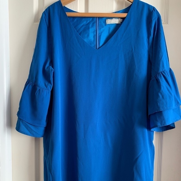 Belongsci Royal Blue Arm Ruffle Dress Size XL/2 - Picture 5 of 17